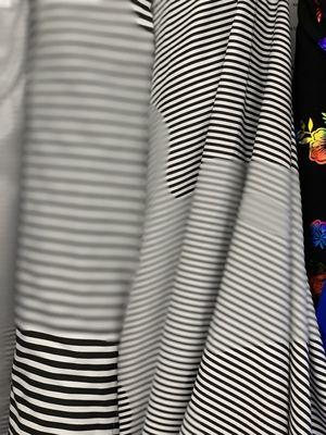 Poplin style (striped). Fabric imported from Korea. Thick stripes or smaller stripes.