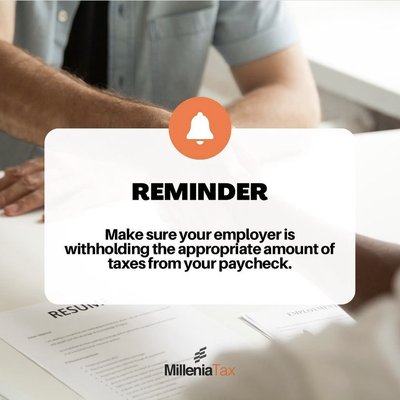 Contact your tax professional today if you need help filling out your W-4 to ensure accurate withholdings!