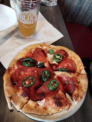 10" 2 topping with pepperoni and jalapeno