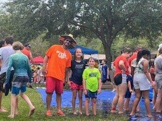 Me and my 2 sons waiting in line at Powersurge Sunday.  We loved it.  Absolutely awesome.  Great family fu.