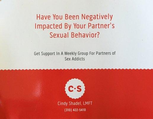 Weekly Therapy Group for Partners of Sex Addicts