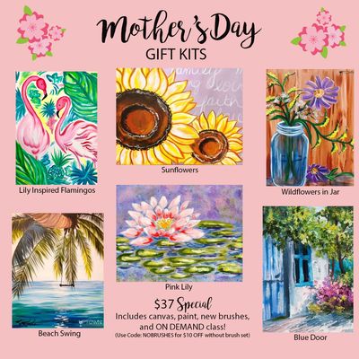 Plan for a Mother's Day Paint and Sip at Brush Crushh formerly Uptown Art