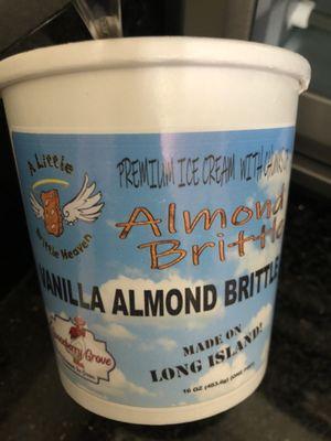 Vanilla Almond Brittle Ice Cream, also available in other flavors.