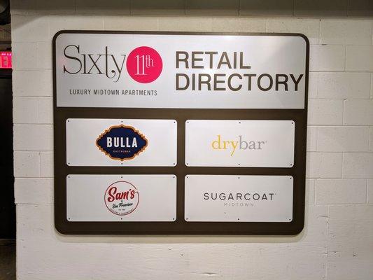 Sixty 11th retail directory.