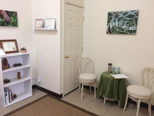 Office space for nutrition and reiki appointments.