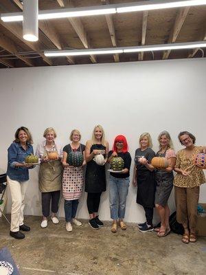 Painting pumpkins