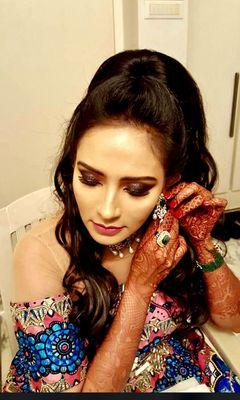 Cocktail sangeet bridal makeup