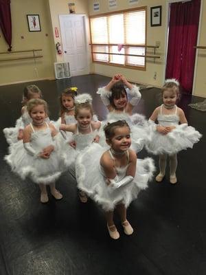 Their first tutus. Costumes for our Spring Performance!