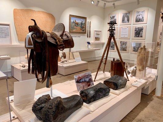 Remodeled in 2019, the Museum's exhibit space explores many facets of Moab's history: from dinosaurs to cowboys.