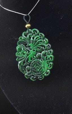 Natural Jade (Emperor Jade) hand carved.