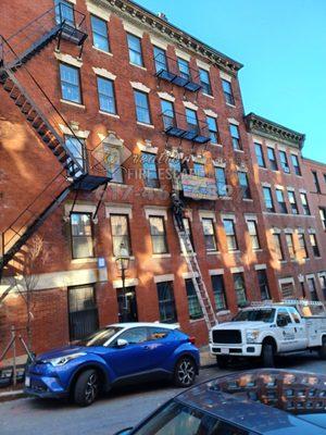 Fire Escape in Boston, MA #fireescaperepair #fireescape