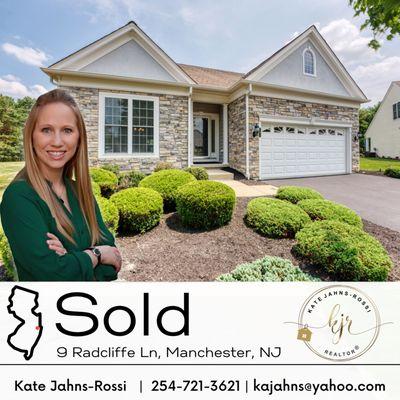 Single Family Home Sold In Adult Community of River Pointe, Manchester, New Jersey by Kate Jahns-Rossi, Real Estate Professional.