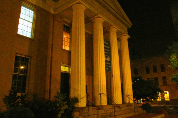 front of the Lyceum at night