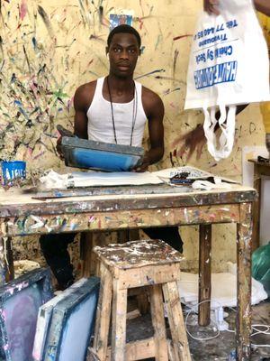 Mouhamadou diouf I am screen printing