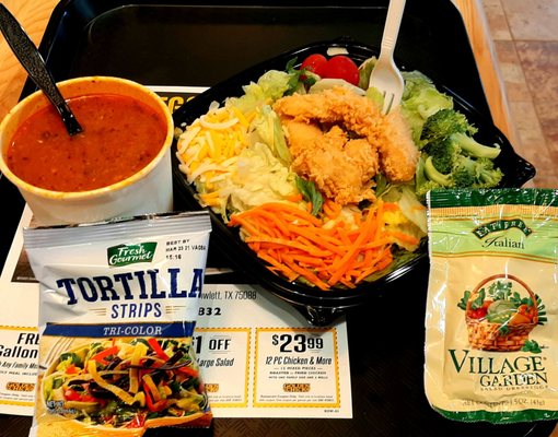 $5.99 soup & $6.89 salad