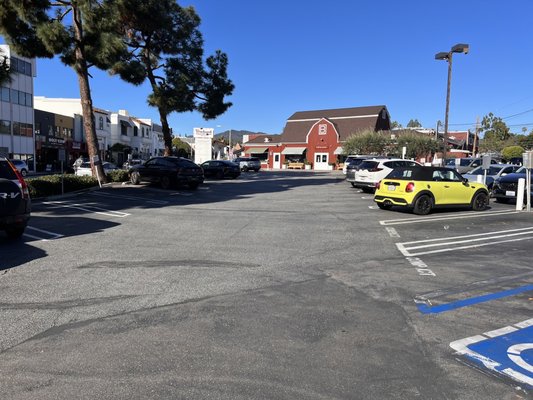 Parking lot and view from Bank of America