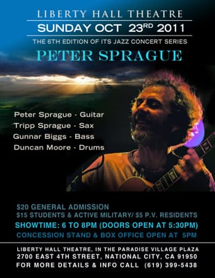 Peter Sprague Concert - October 23, 2011