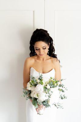 The hair and makeup we created for our beautiful bride!