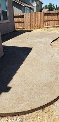 Patio poured in my backyard.