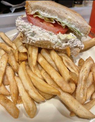 Homemade Chicken Salad Sandwich & French Fries