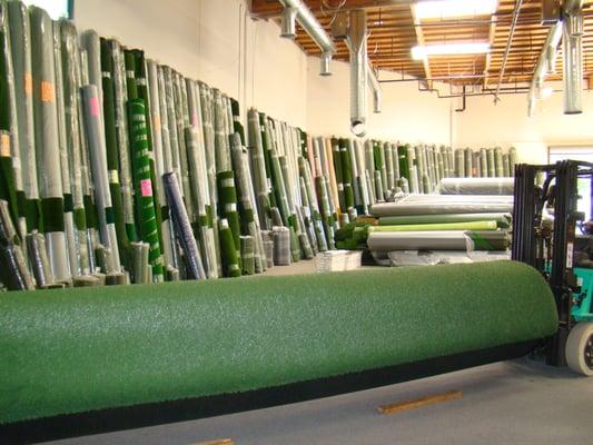 Over 200,000 square feet of quality synthetic grass and turf for you to touch, feel, & purchase today.