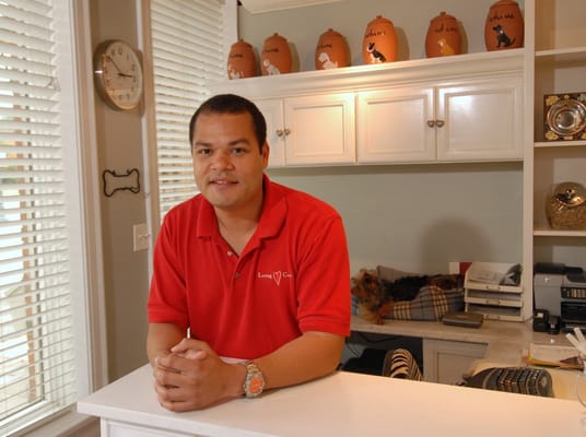 Carlos runs the grooming shop in Northfield.