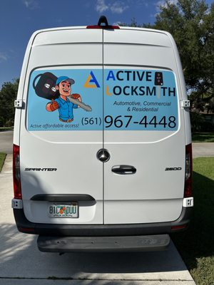 Active Locksmith Van Magnet