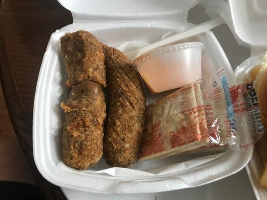 Deep-fried boudin