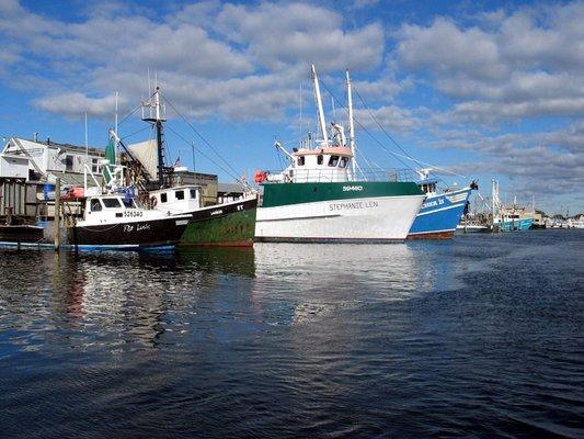 fishing boats at port