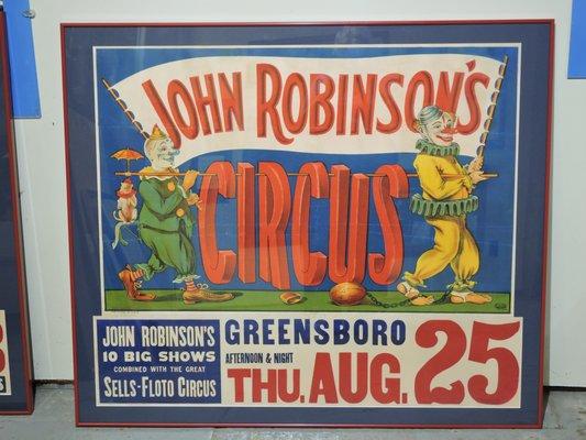 This is one of the amazing circus posters on display  from 1932.