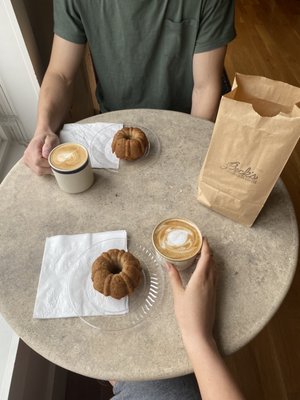 Pastries and coffee