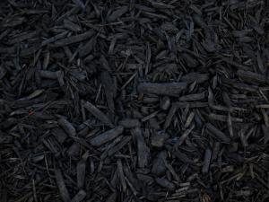 Dyed black mulch