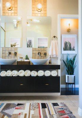 Point Loma Residence: Transitional Boho Bling "Master Bathroom Remodel"