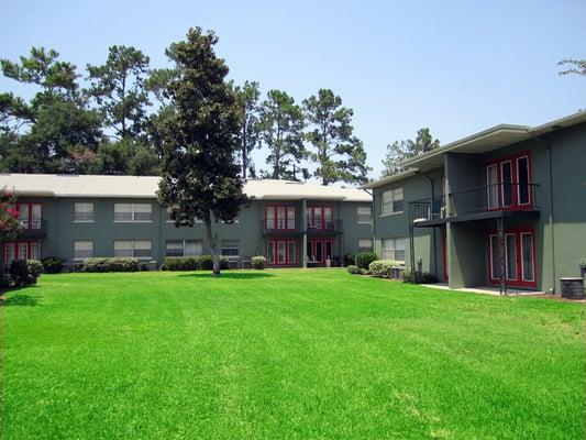 One of our greeen courtyards! Great place for community events!