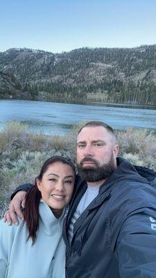 Husband with his fresh cut and trim.