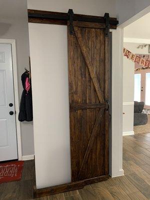 Barn door for the pantry