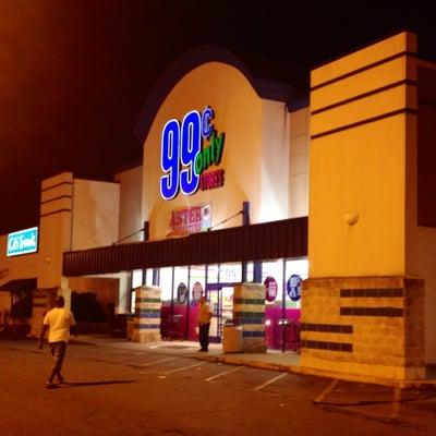 Storefront at night