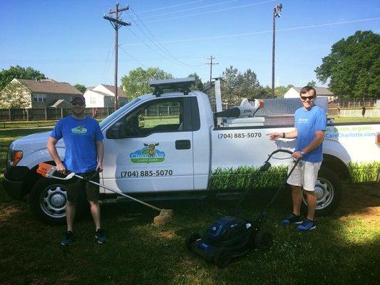 Showing off the new truck and equipment at the Matthews Earth Day event!