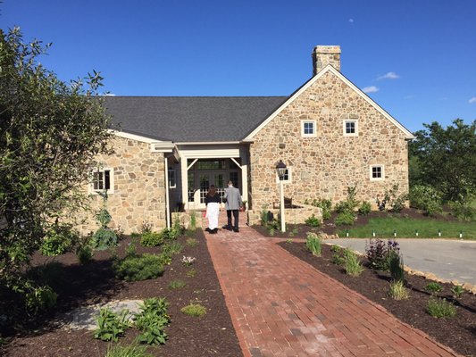 Brick walkway to the Entrance