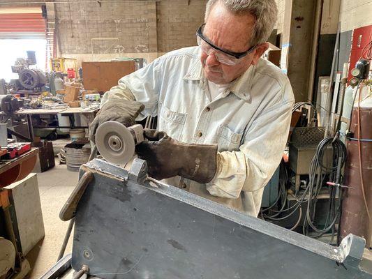 Repairing a sail boat rudder