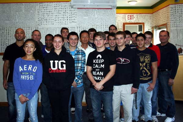 Instructors gathering for a Christmas luncheon