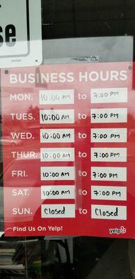 Business hours