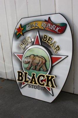 Dimensional interior sign for Bear Republic Brewing