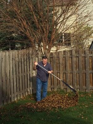 Raking the leaves