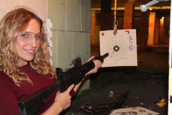 Fun indoor rifle shooting with New Jersey Firearms Academy.