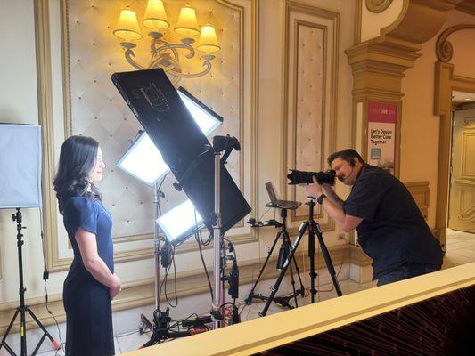 Conference headshot booth, event photography