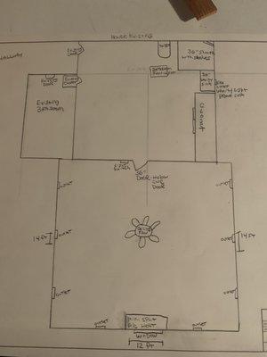 Blueprints for a costumers project that I drew for them to save them money with an architect