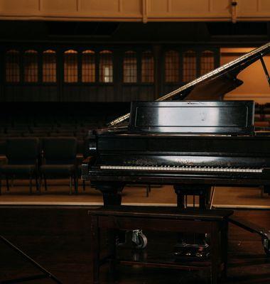 Urban Grace has a beautiful grand piano available for Sunday service and for piano recitals