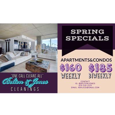 Check out our Spring Specials we currently have!