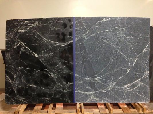 Black Soapstone with White Veins